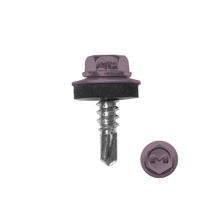 Саморез по металлу Daxmer 5,5х19 (250шт) сверло №3 RAL 4009