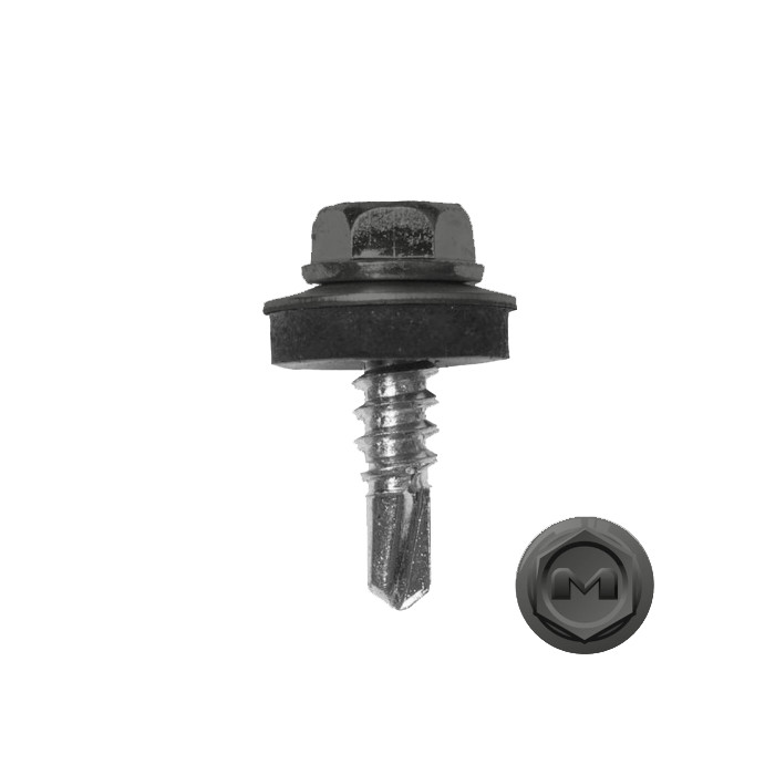 Саморез по металлу Daxmer 5,5х19 (250шт) сверло №3 RAL 9022