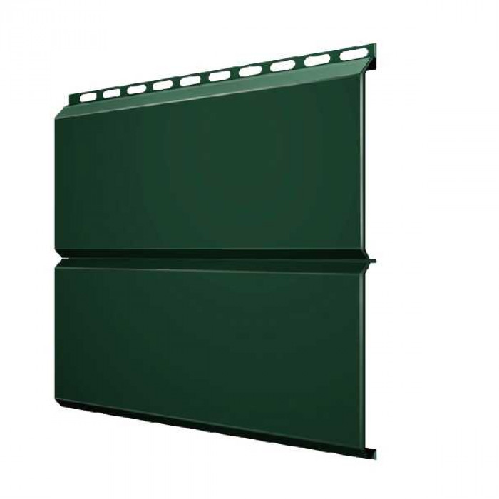 Металлический сайдинг Grand Line ЭкоБрус 0.5 мм Velur с пленкой RAL 6020 хромовая зелень